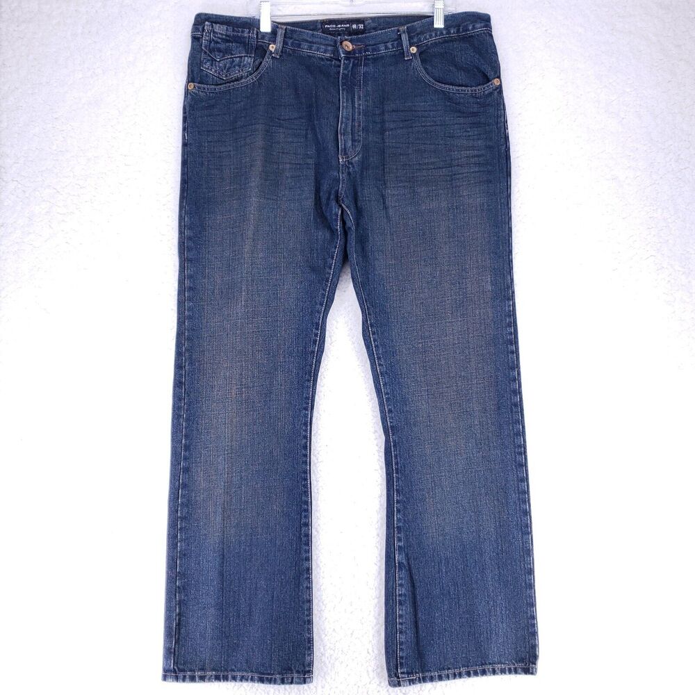 Paco Vintage Y2K Straight Fit Blue Jeans Men Size 40W x 32L Denim Casual Pants